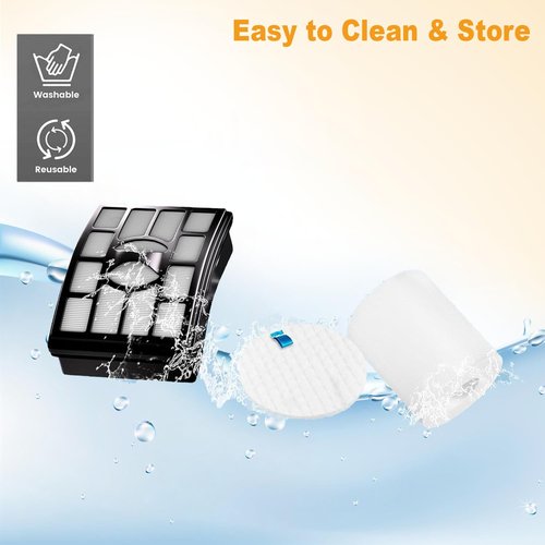 2+4 Vacuum Filter Replacement for Shark Rotator Pro Lift-Away NV500 Series – NV500, NV501, NV502, NV503, NV505, NV510, NV520, NV552, UV560, NV642, ZU780, ZU782, ZU785, Part # XFF500 XHF500