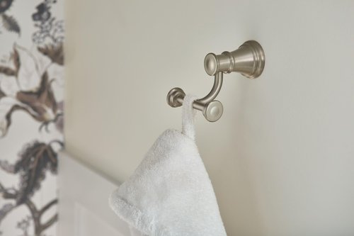 Moen YB6403BN Belfield Double Robe Hook, Brushed Nickel