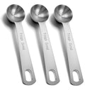 1 Teaspoon Measuring Spoons, 3Pcs Stainless Steel Short Design Kitchen Tools for Precise Cooking, Baking and Spices Measurement, 5ml