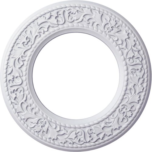 Ekena Millwork CM13BL Blackthorn Ceiling Medallion, 13 3/8"OD x 7 1/2"ID x 3/4"P, Primed