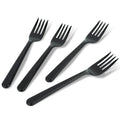 PlasticPro 200 Pack Heavy Weight Plastic Forks Black Disposable Forks Plastic Cutlery Set