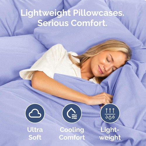 King Standard Pillow Cases by King - Soft Hotel Quality Pillowcase Covers - 4 Piece Set in Lavender