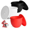 5 Qt Silicone Bowl Liners with Lids for Kitchenaid Mixer, 3-Pack Extra-Thick 2mm Kitchenaid silicone bowl insert for Kitchenaid, Precision Fit for Tilt-Head, Quick Replacement & Easy Clean