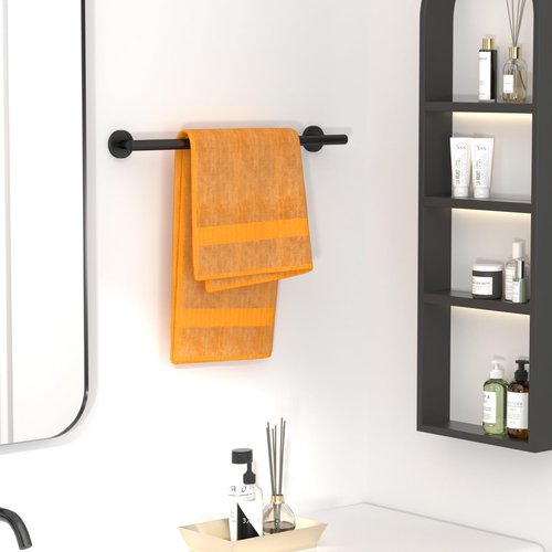 18 Inch Towel Bar for Small Bathroom, Matte Black, Thicken SUS304 Stainless Steel Towel Racks, Wall Mounted