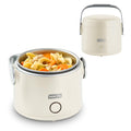 DASH Hot2Go™ Personal Food Warmer | Heated Lunch Box, Portable Electric Lunch Box for Adults, 20 oz Stainless Steel Insulated Food Container, Spill Proof, Cream
