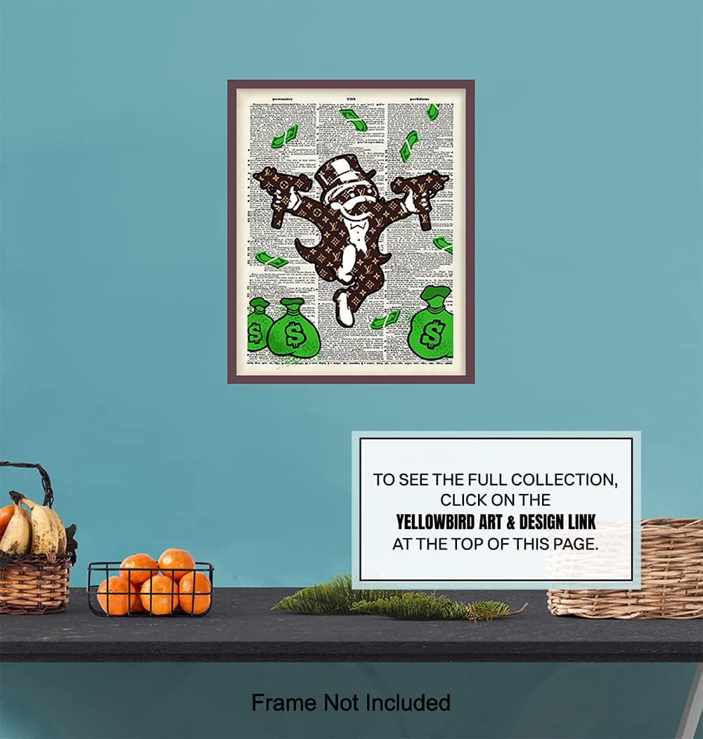 Urban Street Art Graffiti Wall Art Print by Fashion | Cool Upcycled Dictionary Poster for Home Decor - 8x10 Unframed