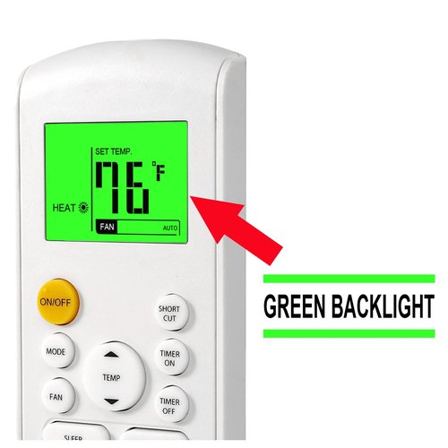 Replacement Remote Control for Midea MRCOOL FRIMEC Klimaire AC Air Conditioner RG57B1/BGE RG57B2/BGE RG57B/BGE RG57/BGE RG57A/BGE RG57A6/BGEF RG57A7/BGEF RG57A6/BGEFU1 RG57E1/BGEU1 (with Holder)