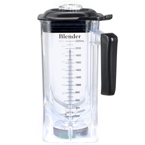 CRANDDI Spare Cup for K90, 80oz Blender Container, 2200ml Pitcher Jar with Long Blade Assembly, Quiet Blender Replacement Spare Part, Clear (80oz/K90 Cup)