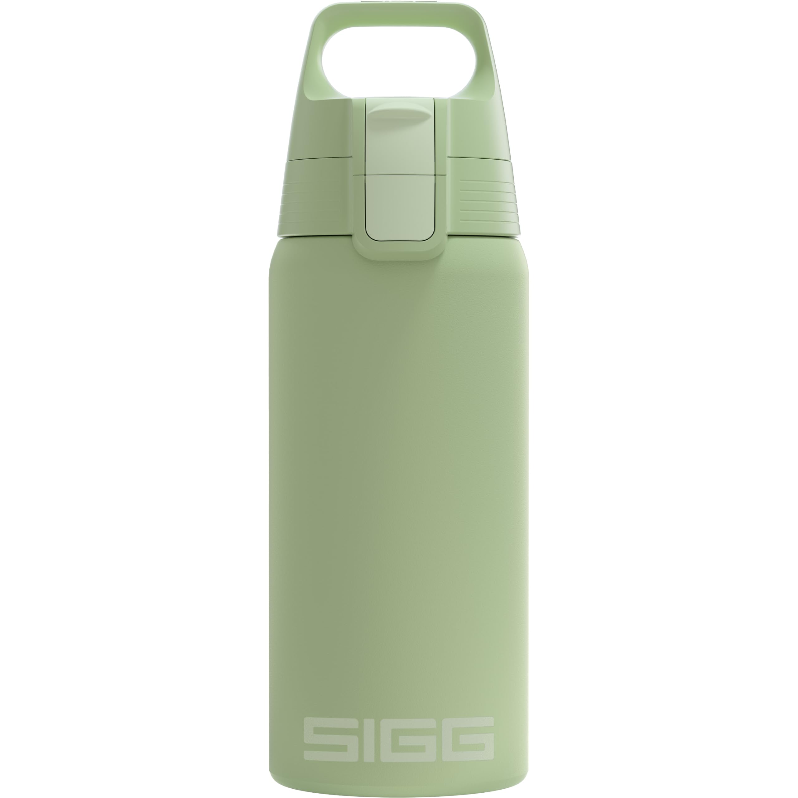 Sigg - Insulated Kids Water Bottle - Shield One Eco Green - Suitable For Carbonated Beverages - Leakproof - Dishwasher Safe - BPA Free - 90% Recycled Stainless Steel - Brushed - Whale - 17Oz