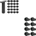 WOTOR Wine Stoppers Vacuum, Wine Saver, Wine Pump Vacuum Stoppers, Wine Preserver, Reusable Bottle Sealer Keeps Wine Fresh (Black, 8 Pieces)
