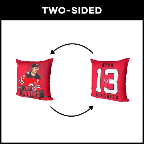 Northwest NHL New Jersey Devils Pillow, 18" x 18", Jack Hughes