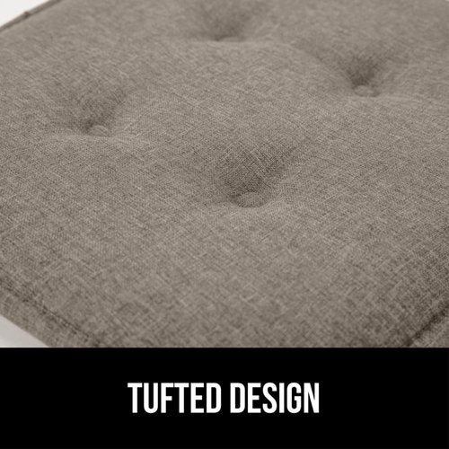 GORILLA GRIP Slip Resistant Tufted Chair Cushions, No Ties Required, Set of 6 Memory Foam Pads for Dining Room, Kitchen Table, Office, Rocking Chairs, Plush Seat Cushion Pad, Home Decor, 16x17, Beige