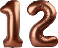 Number 12 Balloon - Dark Brown 40 Inch | Perfect for 12th Birthday Celebrations & Party Decor