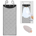 Over The Door Steamer Pad With Heat-Resistant Glove Steamer Board for Clothes Hanging Ironing Board Over The Door Portable Ironing Mat for Home And Travel Use