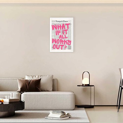 Drimiler Retro Newspaper Poster - Positive Affirming Quote Canvas Wall Art | 16x24in Unframed