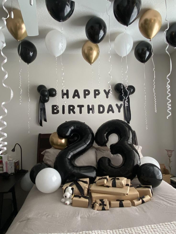 Skiennix 40-Inch Black Number 14 Balloon - Large Foil Birthday Decoration for Weddings & Engagements