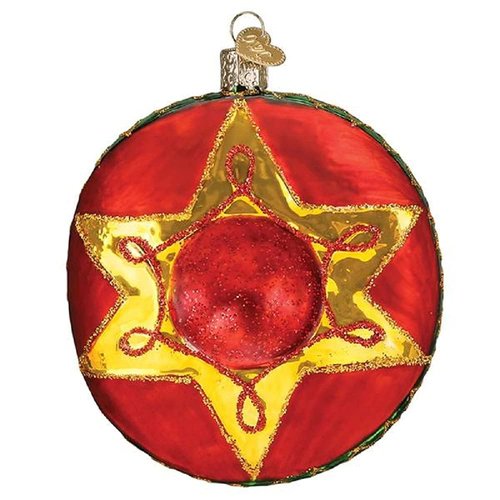 Old World Christmas Sombrero Glass Blown Ornament for Christmas Tree, Handcrafted Holiday Decoration, Fiesta Collection