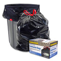 Commander 42 Gallon 2 MIL Black Heavy Duty Trash Bags - 34" x 38" - Pack of 28 - For Home, Kitchen, Lawn, Outdoor, Construction, & Contractor