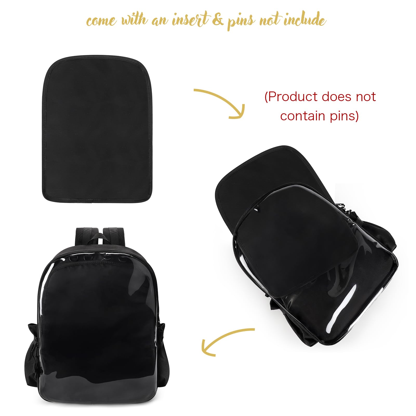 STEAMEDBUN Pin Display Backpack for School Ita Bag Backpack with inserts