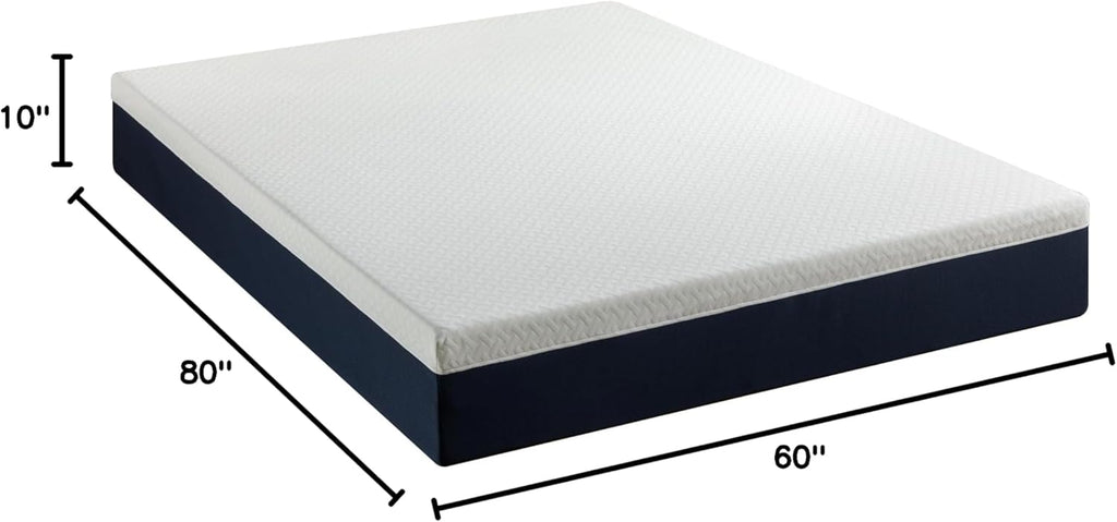 ZINUS 10 Inch Queen Cooling Comfort Hybrid Mattress - Medium Firm, Fiberglass Free, Motion Isolation