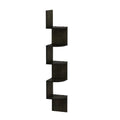 Furinno ROSSI Floating Book Shelves for Wall, 5-Tier Zigzag Corner Shelf Wall Mounted, Radial Corner Floating Shelf, for Living Room, Bedroom, Bathroom, Home Office, Espresso