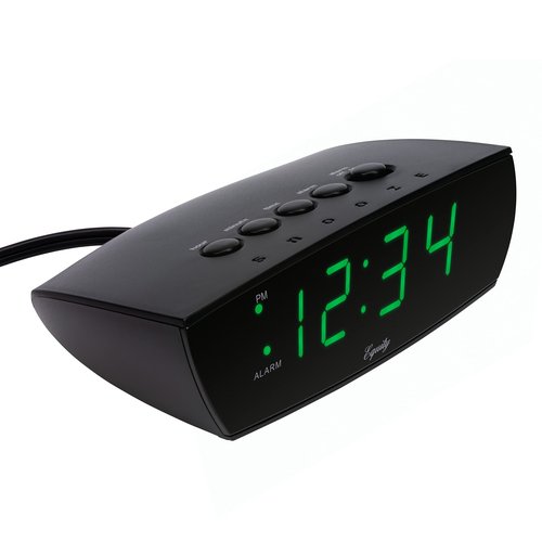 Equity 75902 Green LED 0.9 Inch Digital Alarm Clock