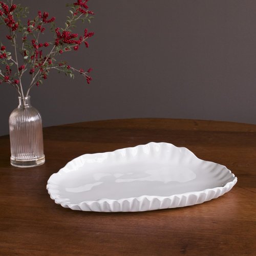Beatriz Ball VIDA Bloom Pinched Large Oval Platter (White)
