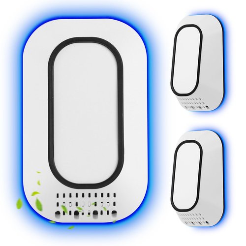 PVACG Plug in Air Ionizers 3-Pack, Negative Ion Air Purifier with Ice Blue Light, 2W Ultra-Low Energy Ionic Air Purifiers for home Bedroom Office Bathroom(3)