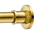 BRIOFOX Industrial Shower Curtain Rod - Rustproof Non-Slip 43-73 Inches Tension Curtain Rod for Window or Bathroom, Light Gold