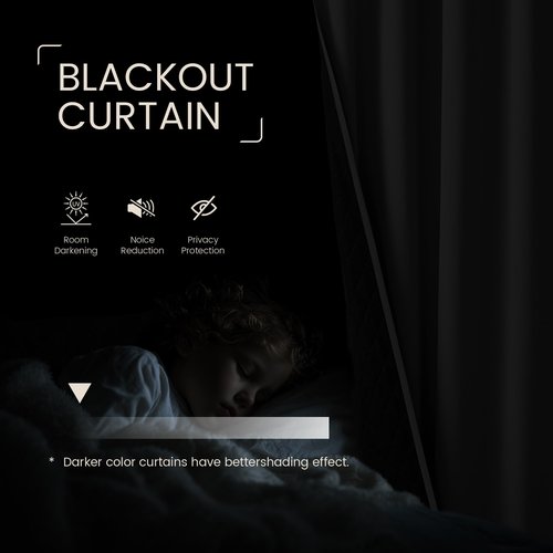 NICETOWN Grey Blackout Curtains 84 Inches Long, Thermal Insulated Soundproof Curtains with Black Liner 2 Panels Set for Bedroom, Room Darkening Drapes for Living Room Window (W52 x L84 Inch)