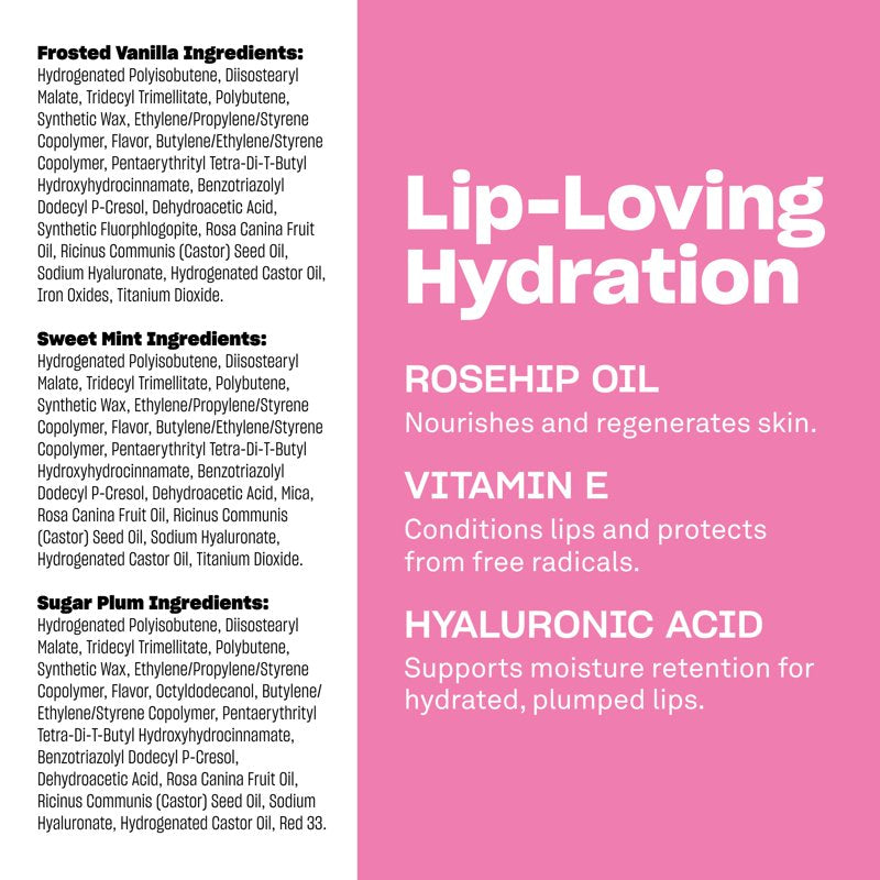 Hydrating Overnight Lip Mask Trio - Restorative Gel-Balm for Soft Lips