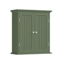 ChooChoo Bathroom Wall Cabinet, Over The Toilet Space Saver Storage Cabinet, Medicine Cabinet with 2 Door and Adjustable Shelves, Cupboard, Green