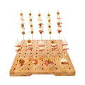 Restaurantware 14" x 10" Rectangular Bamboo Paddle Food Skewer Holder: Perfect for Cocktail Parties and Catering Events - Biodegradable Paddle Pick Stand and Food Display - 90 Holes - 1-CT