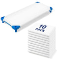 Comfyanno Cot Sheets for Daycare Standard Size - Fits 23" x 52" Cot, 10 Pack Bulk, Daycare Essentials, Soft & Comfortable Fitted Cot Cover, Preschool Kids Nap Time Sheets, Brushed Microfiber- White