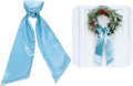 Uxcell Wreath Sash - 46" x 4.5" Sky Blue Satin Blank Sash for Embroidery & Monogram Decor