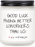 BAUBLEDAZZ Coworker Leaving Gifts for Women - Handmade Lavender Soy Wax Candle(7oz)- Funny Going Away, Goodbye, Farewell Gifts for Coworkers, Boss, Men, Women, Friend