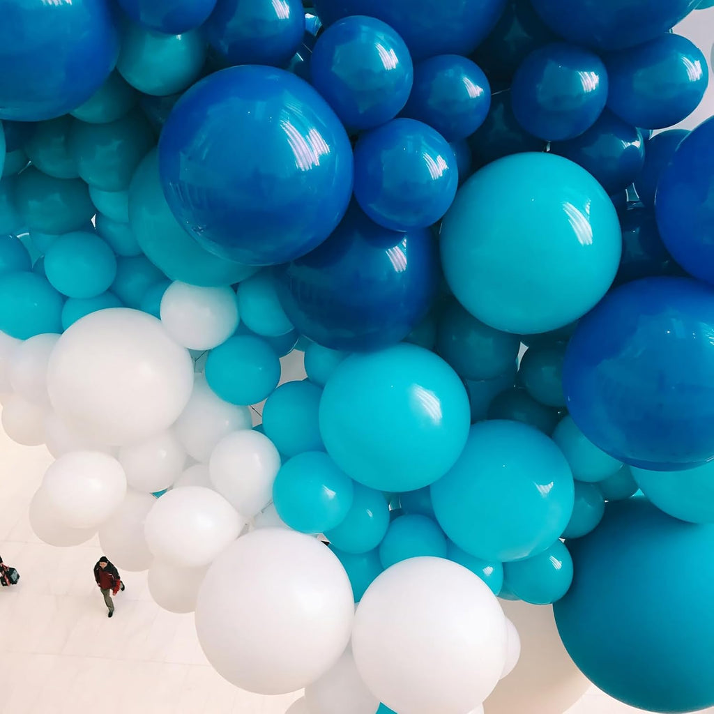 PartyWoo Royal Blue Balloons - 100 Pcs Assorted Sizes for Stunning Balloon Garlands & Arches