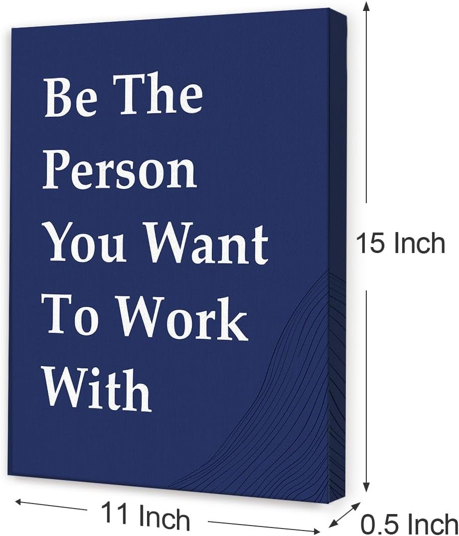 OTINGQD Motivational Wall Art - Inspirational Office Decor for Teamwork | Positive Canvas Print for Home & Cubicle