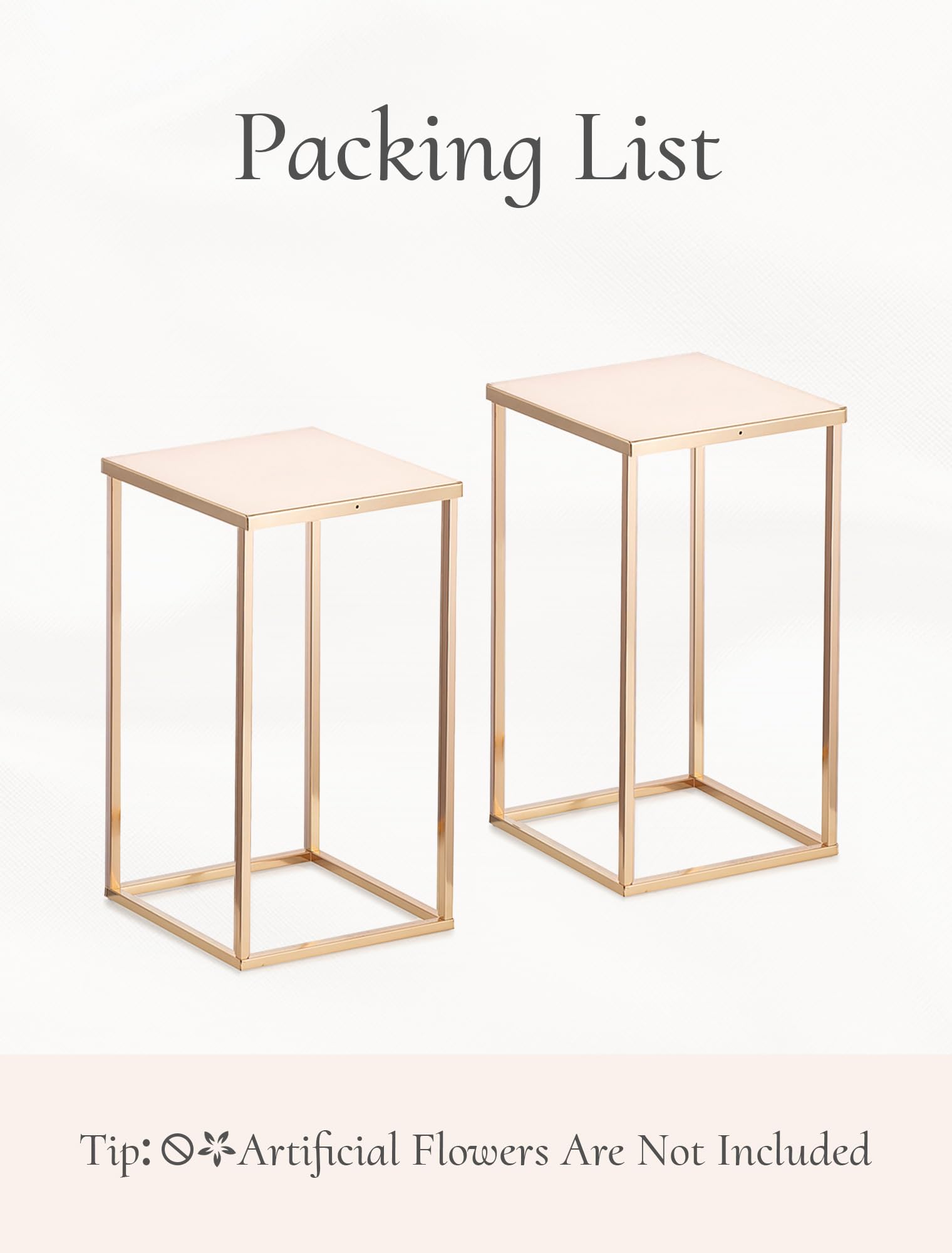 Inweder Gold Plant Stand Indoor: 31.5” Tall Pedestal Stand for Wedding Centerpieces Party Event Center Pieces Decoration for Table Home Decor 2 PCS