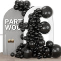 PartyWoo Black Balloon Arch Kit - 155 Pcs in 5 Sizes for Baby Showers, Birthdays & Anniversaries