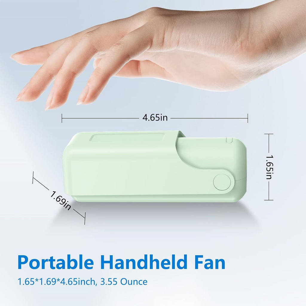 VanSmaGo Portable Handheld Fan - 3-in-1 USB-C Rechargeable Mini Fan with 10-Hour Battery Life | Purple, Pink & Green