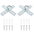 FINBe 2pcs Ceiling Hook kit Cross Ceiling Fan Hook Metal Hanging Plate Fastener Equipped with Installation Screws Suitable for Ceiling Fans or Suspended Lamps