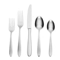 Oneida Silverware Set, Mooncrest 65-Piece Everyday Flatware Set, Service For 12, 18/0 Stainless Steel, Rust Resistant And Dishwasher Safe, Knives Spoons And Forks, Utensils (Silver, 65 Piece)