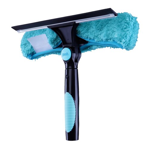 Hicavar 11" Window Squeegee and Microfiber Scrubber 2-in-1 Combo Cleaning Tools (Attachement Only) (1)