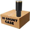 Makerflo 40 oz Gold Electroplated Black Tumbler - Customizable with Lid & Straw, Ideal for Crafting | Pack of 25