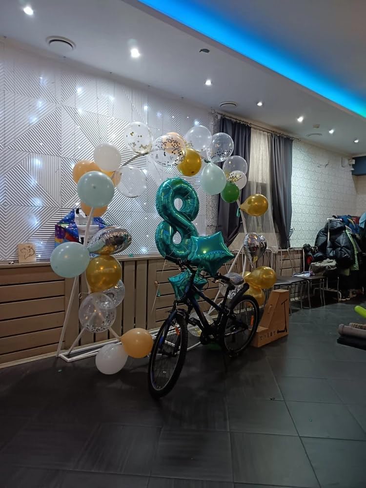 Teal Blue Number 8 Balloon - 40 Inch Birthday Decoration for Girls | Perfect 8th Birthday Party Supplies