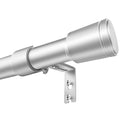 1” Diameter Silver Curtain Rods for Windows, 1 Pack 30-120 Inch Heavy Duty Window Treatment Rods, Long Adjustable Curtain Rod, Fits Most Standard Windows, Suitable for Bedroom, Living Room, Farmhouse