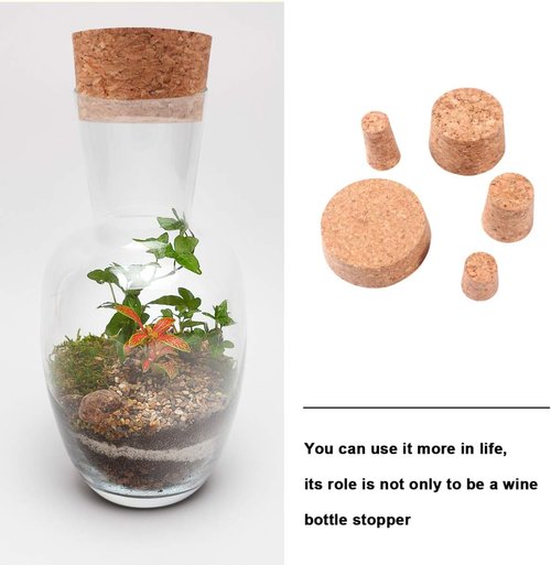 25Pcs Tapered Cork Plugs Wooden Wine Bottle Cork Stoppers Natural Creative Wine Beverage Stoppers Replacement s for Beer Bottle