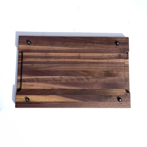 18 x 12 Black Walnut Cutting Board with built in handles and Rubber Feet