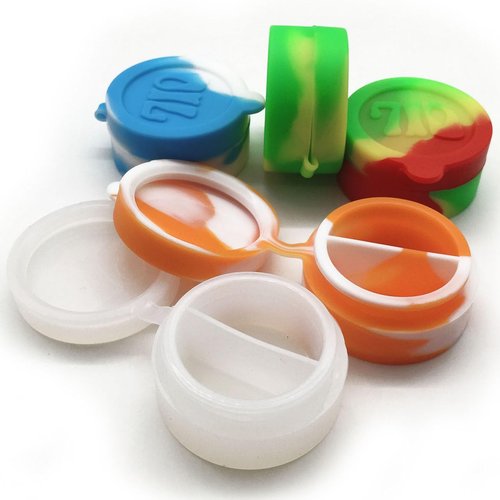 KUVIS 10ml Silicone Wax Containers Non-stick Concentrate Jars Multi Use (100)
